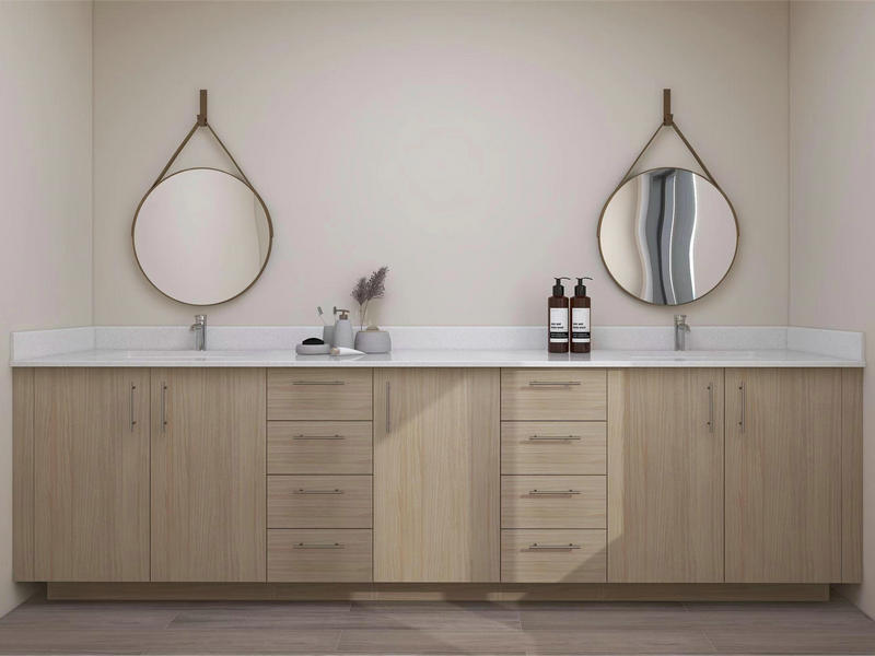 Beige Melamine Vanity Cabinet