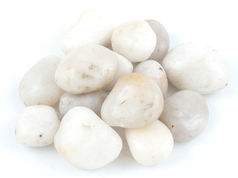 White Color Polished River Pebble Stone